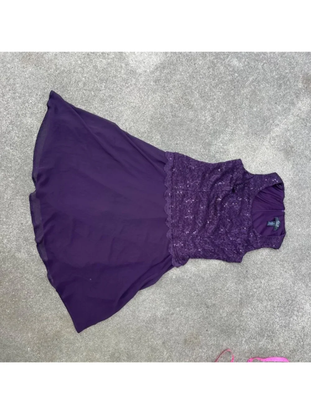 Vintage 90s 2pc Set Dress Cardigan Lace Seqin Drop Waist Flowy Fairy 10 Formal